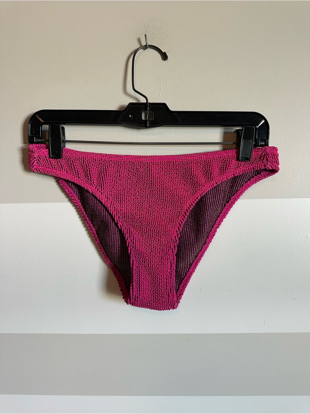 Good American Always Fits Sculpt Better Bikini Bottoms in Fuchsia Pink - Picture 2 of 3